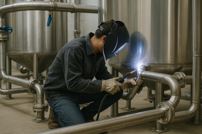 Thi công bồn – ống – giá đỡ